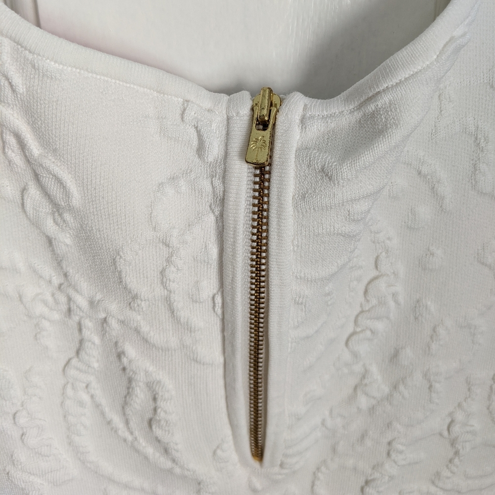 Lilly Pulitzer dress white stretchy shell detail - Picture 7 of 8